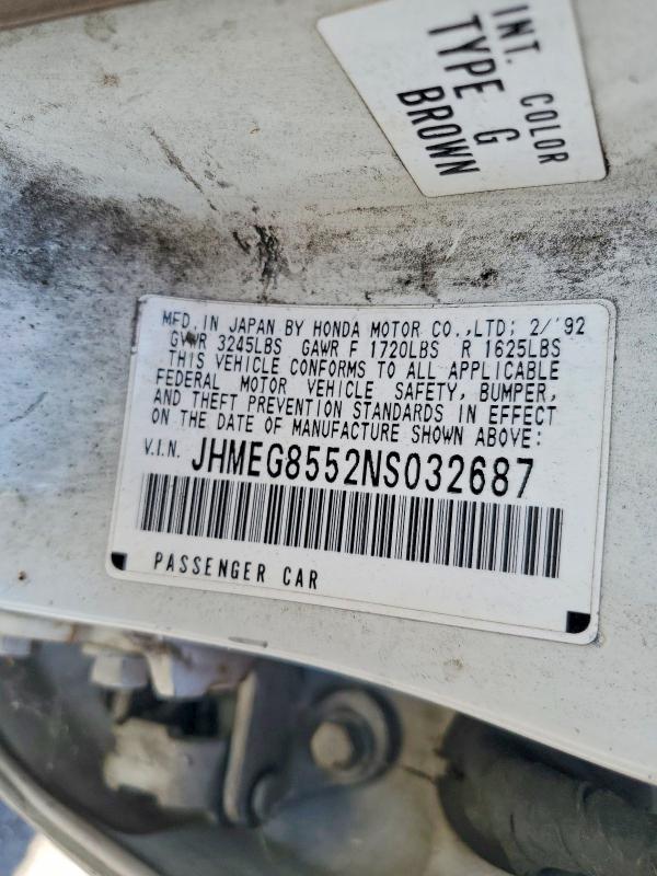 Продажа на аукционе авто 1992 Honda Civic, vin: JHMEG8552NS032687, номер лота: 60354816