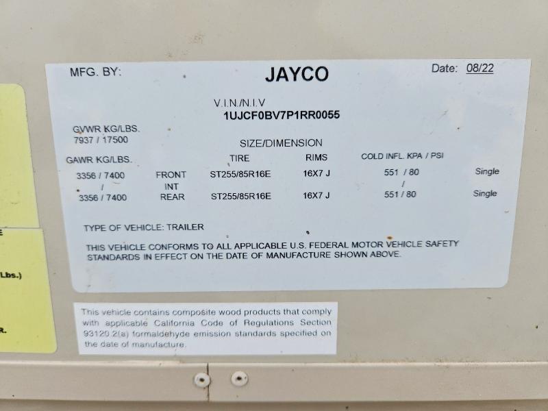 Продаж на аукціоні авто 2023 Jayco Pinnacle Fifth Wheel, vin: 1UJCF0BV7P1RR0055, номер лоту: 60505236