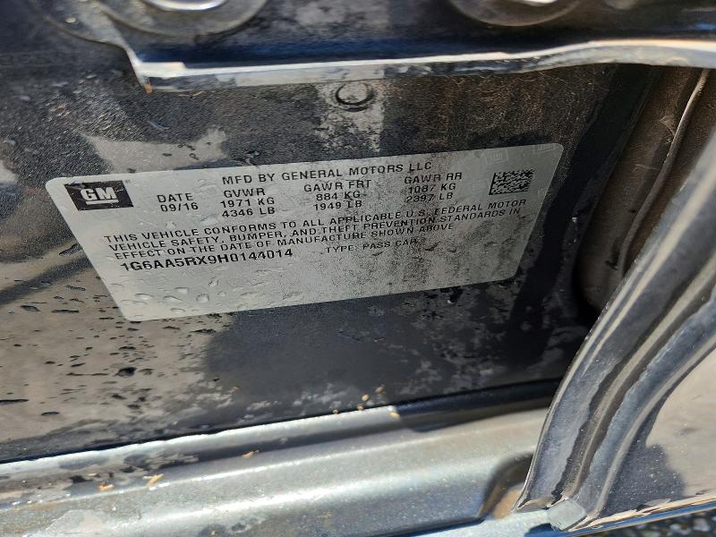 61529956 :رقم المزاد ، 1G6AA5RX9H0144014 vin ، 2017 Cadillac Ats مزاد بيع