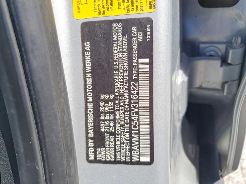 Продаж на аукціоні авто 2015 Bmw X1, vin: WBAVM1C54FV316422, номер лоту: 61861246