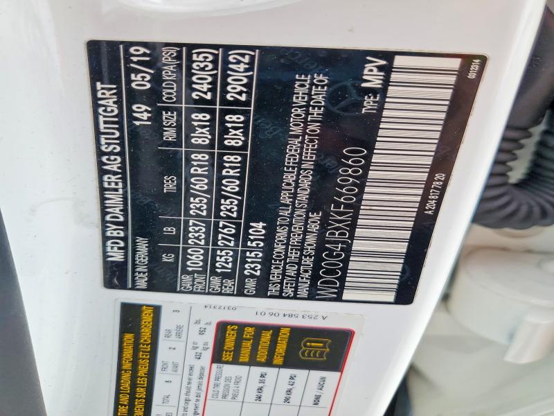 Aukcja sprzedaży 2019 Mercedes-benz Glc, vin: WDC0G4JBXKF669860, numer aukcji: 60982606