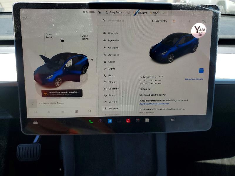2024 Tesla Model Y მანქანა იყიდება აუქციონზე, vin: 7SAYGDEE4RF083704, აუქციონის ნომერი: 62931756