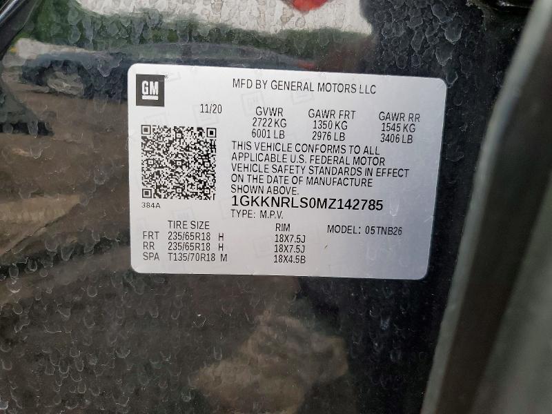 2021 Gmc Acadia მანქანა იყიდება აუქციონზე, vin: 1GKKNRLS0MZ142785, აუქციონის ნომერი: 60297836
