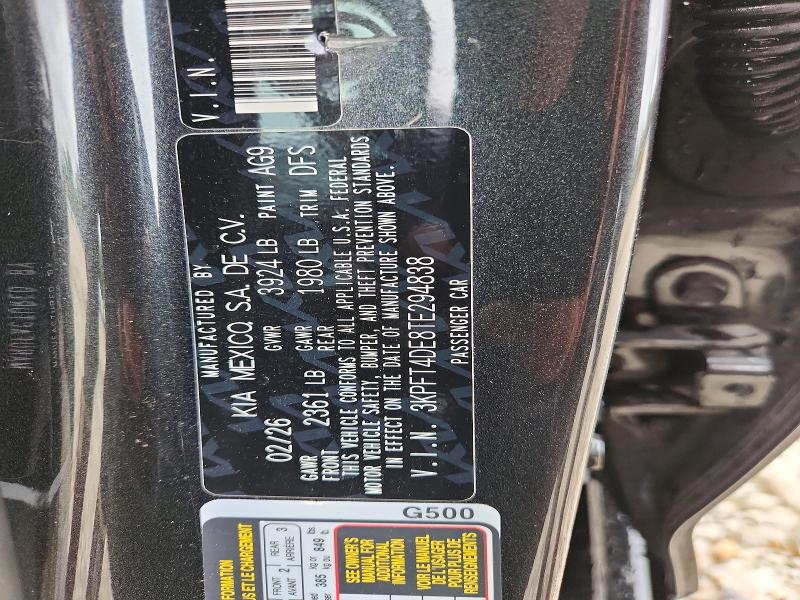 59948996 :رقم المزاد ، 3KPFT4DE8TE294838 vin ، 2026 Kia K4 مزاد بيع