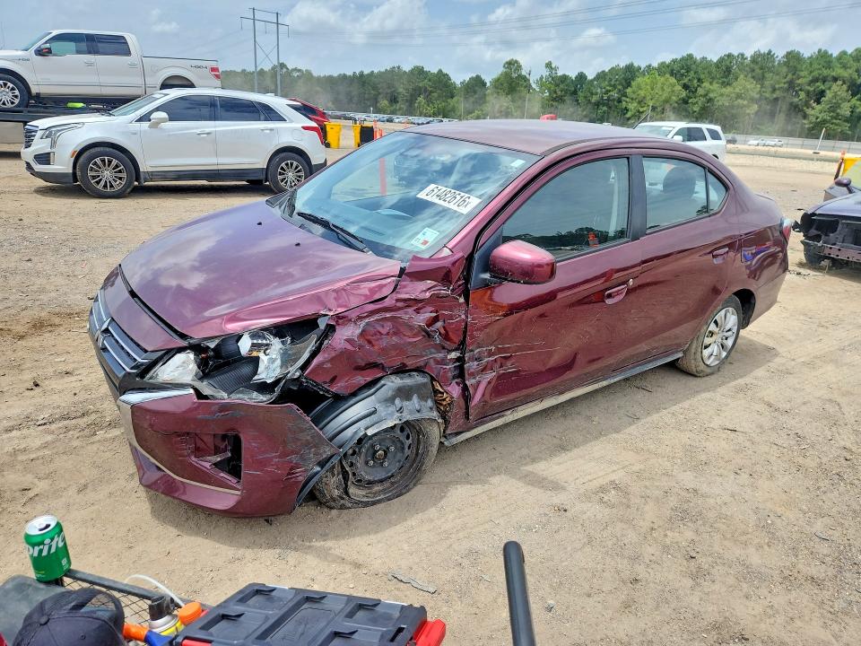 2022 Mitsubishi Mirage მანქანა იყიდება აუქციონზე, vin: ML32FUFJ7NHF04106, აუქციონის ნომერი: 61482616