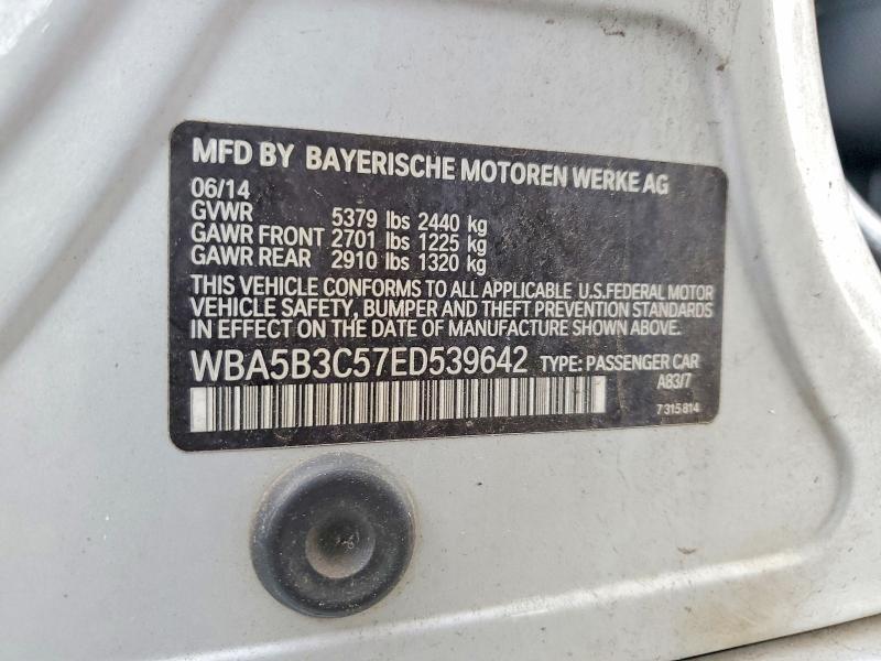 62538396 :رقم المزاد ، WBA5B3C57ED539642 vin ، 2014 Bmw 535 مزاد بيع