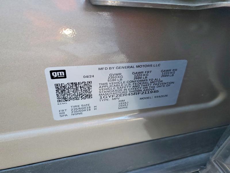 Aukcja sprzedaży 2024 Cadillac Xt4, vin: 1GYFZER45RF211945, numer aukcji: 63047936