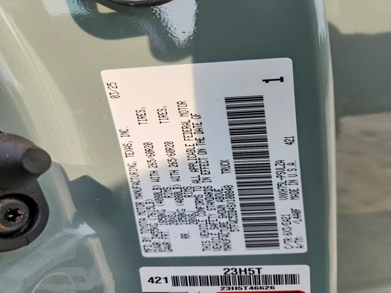 62809516 :رقم المزاد ، 5TFWC5DB4SX100848 vin ، 2025 Toyota Tundra مزاد بيع