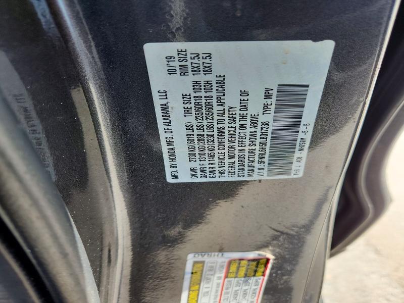 Продаж на аукціоні авто 2020 Honda Odyssey, vin: 5FNRL6H50LB017338, номер лоту: 59835636
