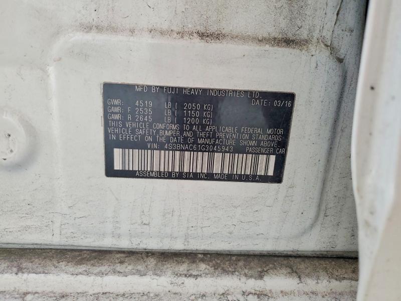 Aukcja sprzedaży 2016 Subaru Legacy, vin: 4S3BNAC61G3045943, numer aukcji: 62488276