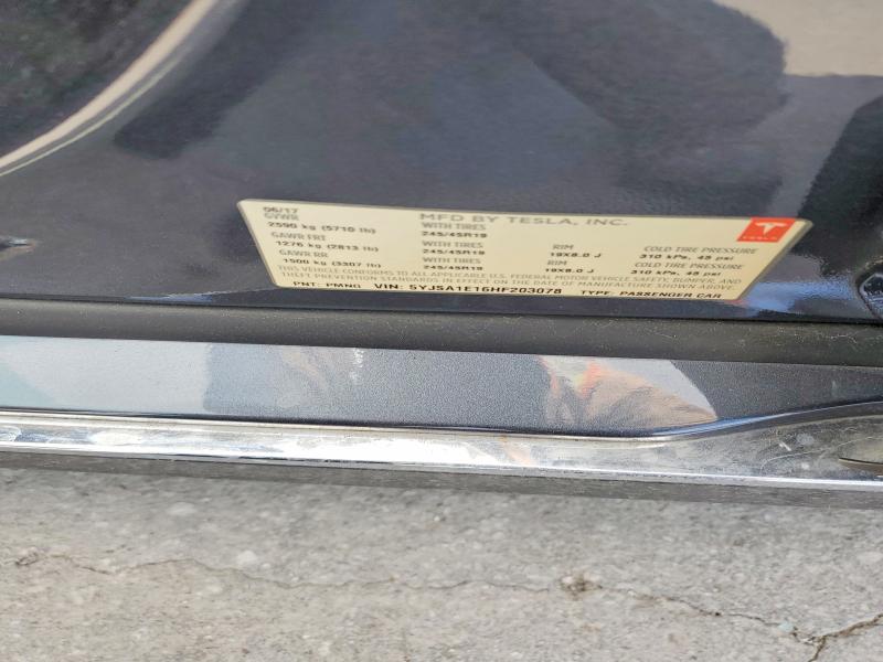 Aukcja sprzedaży 2017 Tesla Model S, vin: 5YJSA1E16HF203078, numer aukcji: 61727576