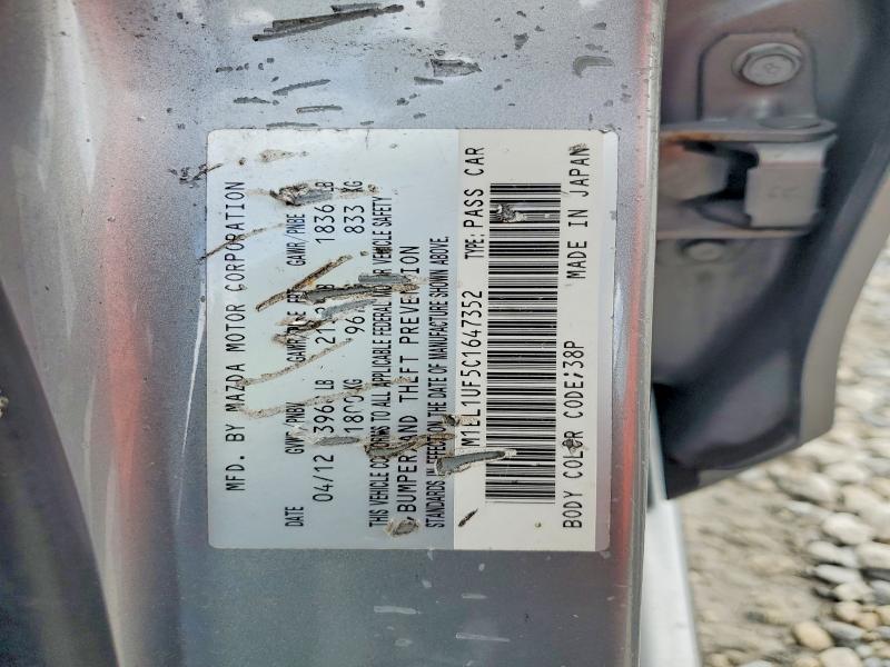 63212316 :رقم المزاد ، JM1BL1UF5C1647352 vin ، 2012 Mazda 3 مزاد بيع