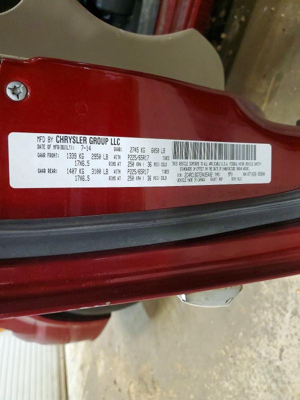 Aukcja sprzedaży 2014 Chrysler Town & Country, vin: 2C4RC1BG7ER435402, numer aukcji: 60702896