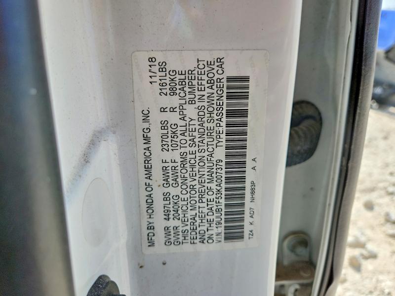 Aukcja sprzedaży 2019 Acura Tlx, vin: 19UUB1F53KA007379, numer aukcji: 61703326