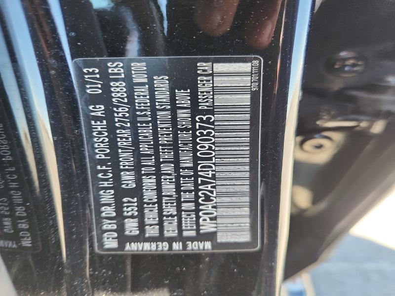 Продаж на аукціоні авто 2013 Porsche Panamera, vin: WP0AC2A74DL090373, номер лоту: 62854706