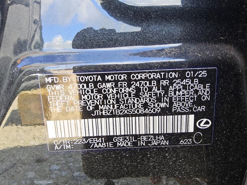 59654036 :رقم المزاد ، JTHBZ1B2XS5084609 vin ، 2025 Lexus Is 350 مزاد بيع