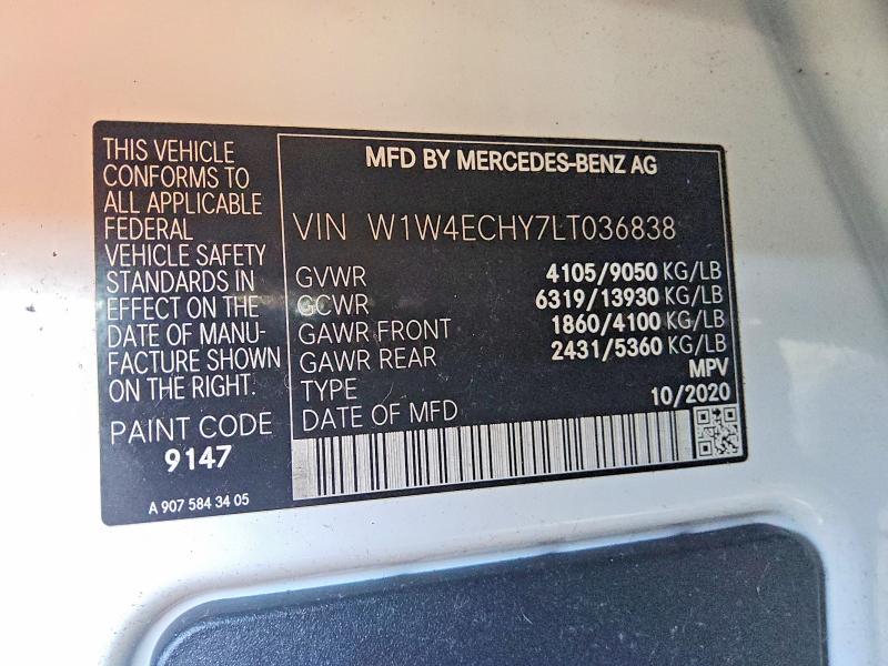 Продажа на аукционе авто 2020 Mercedes-benz Sprinter, vin: W1W4ECHY7LT036838, номер лота: 62162276