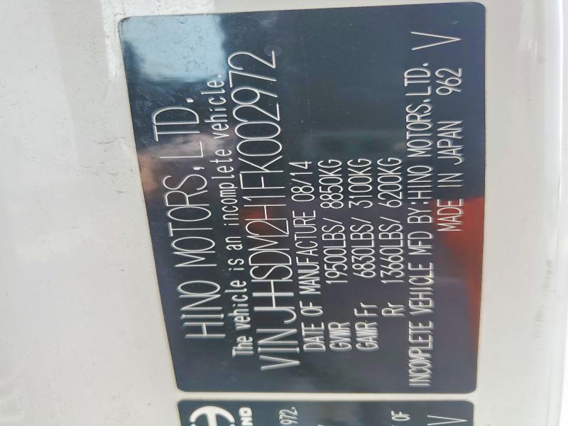 Продаж на аукціоні авто 2015 Hino 195, vin: JHHSDM2H1FK002972, номер лоту: 60074416