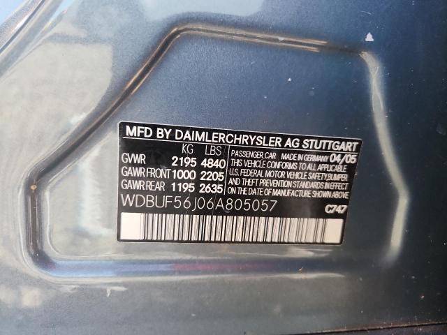 62499746 :رقم المزاد ، WDBUF56J06A805057 vin ، 2006 Mercedes-benz E مزاد بيع