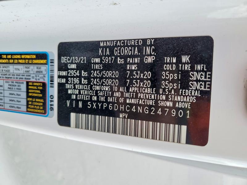 Продажа на аукционе авто 2022 Kia Telluride, vin: 5XYP6DHC4NG247901, номер лота: 62268826