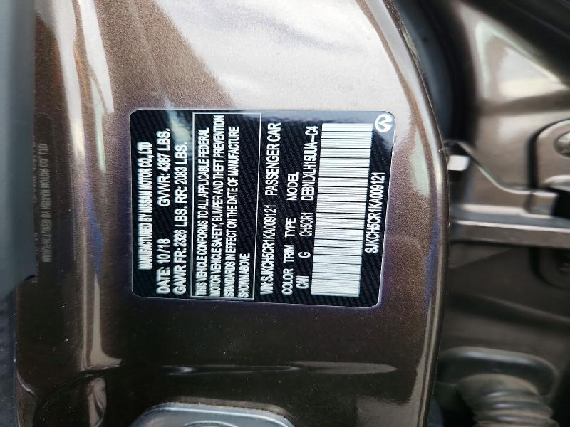 Aukcja sprzedaży 2019 Infiniti Qx30, vin: SJKCH5CR1KA009121, numer aukcji: 62528606