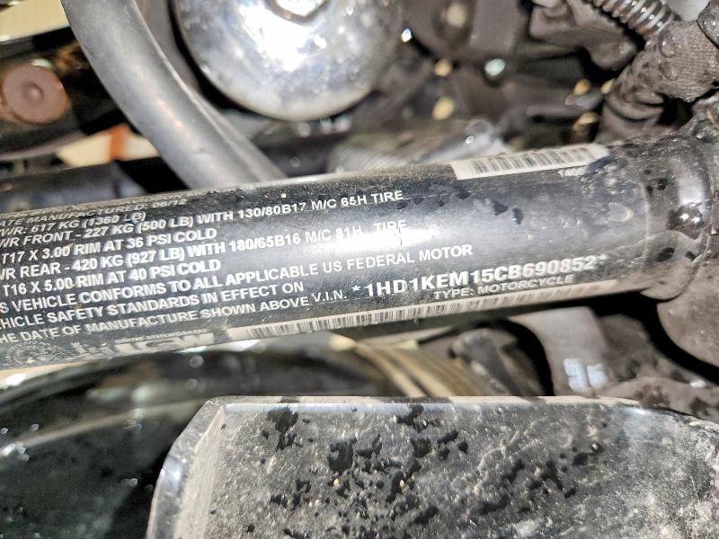 Продаж на аукціоні авто 2012 Harley-davidson Flhtk, vin: 1HD1KEM15CB690852, номер лоту: 59834386