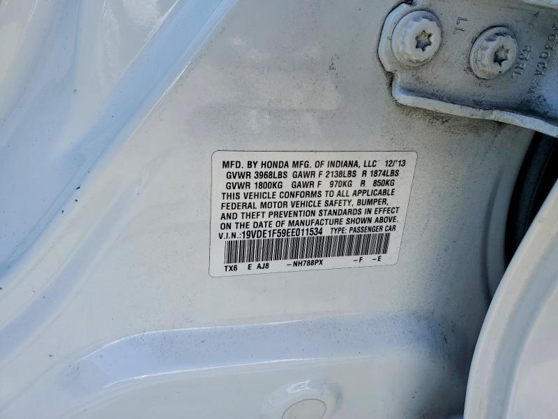 2014 Acura Ilx მანქანა იყიდება აუქციონზე, vin: 19VDE1F59EE011534, აუქციონის ნომერი: 60167166