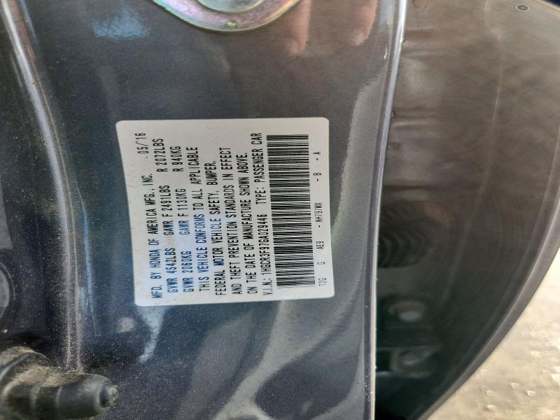 2016 Honda Accord მანქანა იყიდება აუქციონზე, vin: 1HGCR3F97GA029446, აუქციონის ნომერი: 59807956