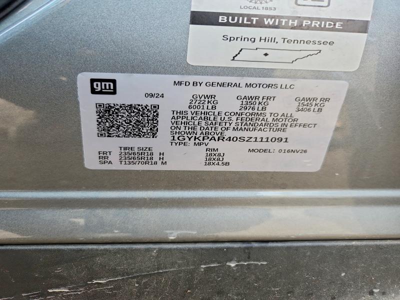 Продаж на аукціоні авто 2025 Cadillac Xt6, vin: 1GYKPAR40SZ111091, номер лоту: 61734216