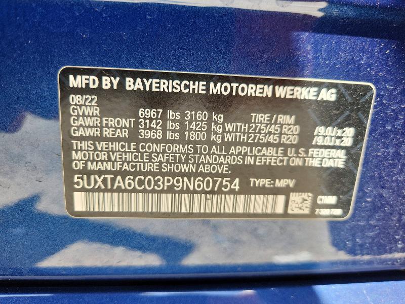 Aukcja sprzedaży 2023 Bmw X5, vin: 5UXTA6C03P9N60754, numer aukcji: 61418686