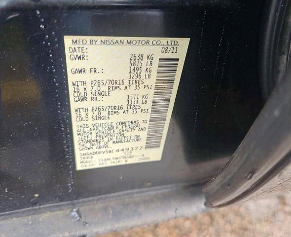 Продаж на аукціоні авто 2011 Nissan Frontier, vin: 1N6AD0EV5BC449377, номер лоту: 63137456