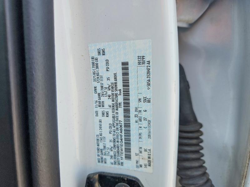 Продажа на аукционе авто 2017 Ford F150, vin: 1FTEW1EG4HFA60677, номер лота: 62817466