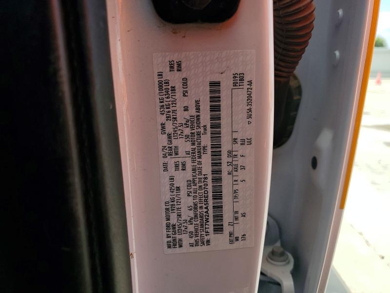 Auction sale of the 2024 Ford F250, vin: 1FT7W2AA5RED70781, lot number: 58307206