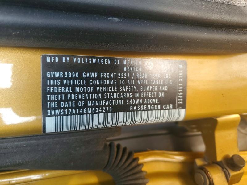 Продажа на аукционе авто 2016 Volkswagen Beetle, vin: 3VWS17AT4GM634276, номер лота: 61924896