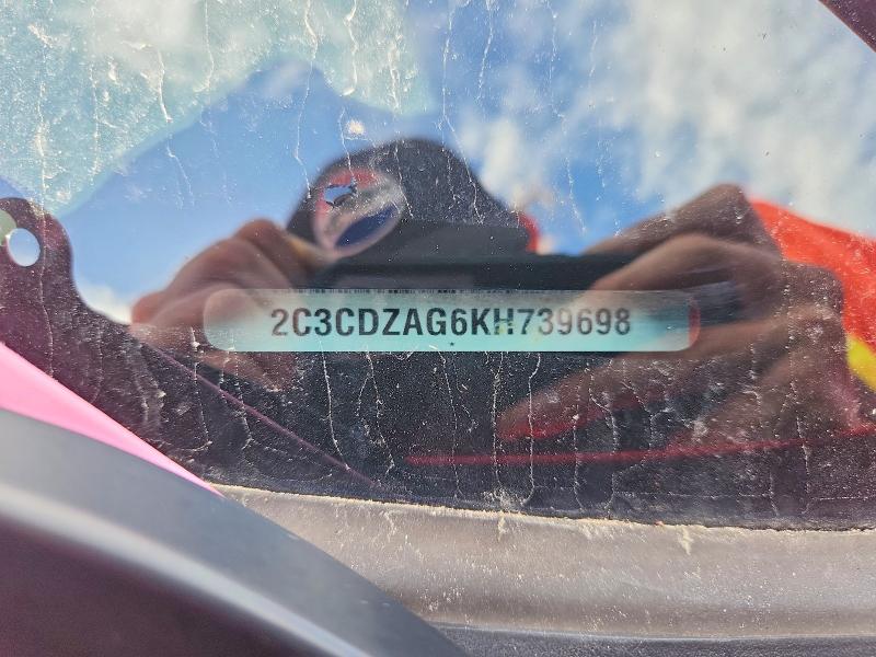 2019 Dodge Challenger მანქანა იყიდება აუქციონზე, vin: 2C3CDZAG6KH739698, აუქციონის ნომერი: 61599016