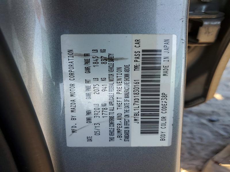 Aukcja sprzedaży 2013 Mazda 3, vin: JM1BL1L7XD1830161, numer aukcji: 59374106
