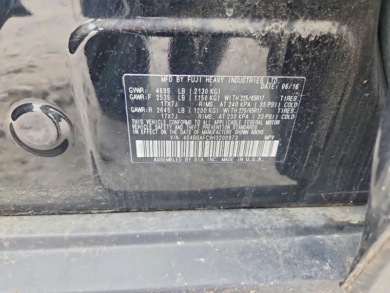 Продаж на аукціоні авто 2017 Subaru Outback, vin: 4S4BSAFC9H3200973, номер лоту: 61971136