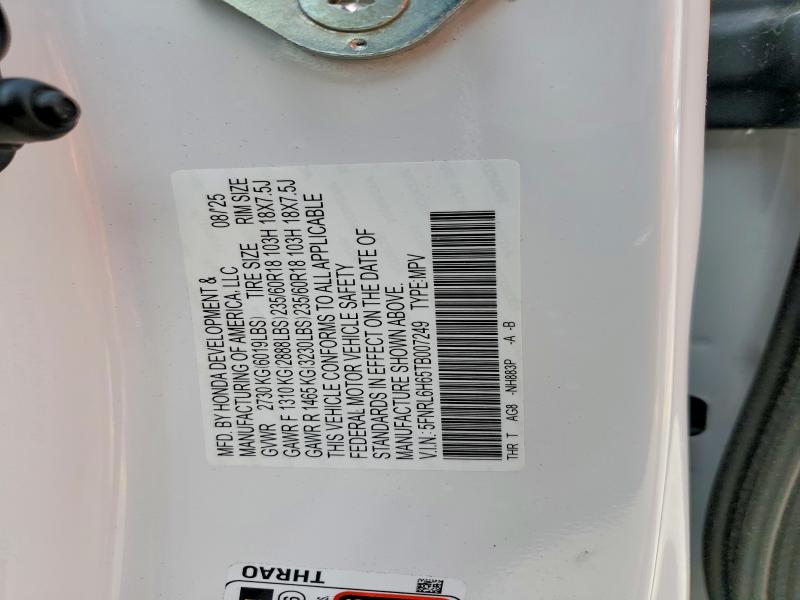 61569276 :رقم المزاد ، 5FNRL6H65TB007249 vin ، 2026 Honda Odyssey مزاد بيع