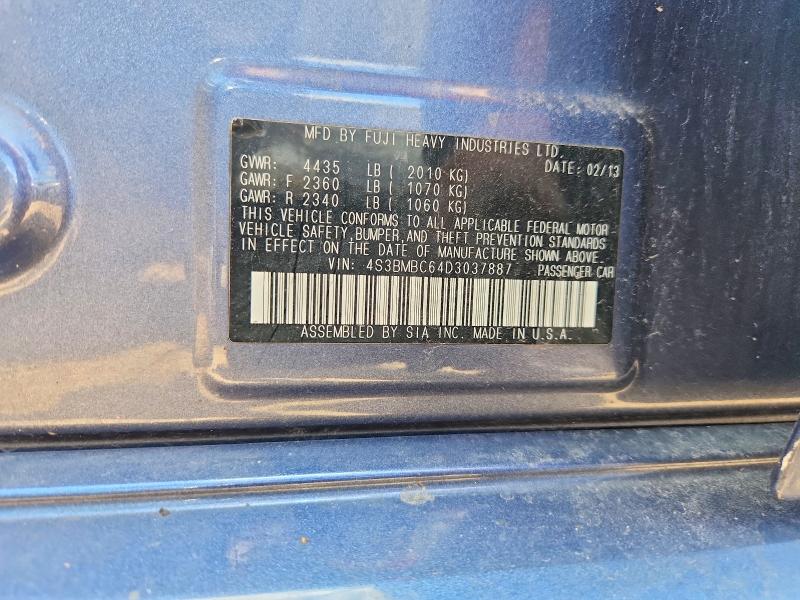 Продаж на аукціоні авто 2013 Subaru Legacy, vin: 4S3BMBC64D3037887, номер лоту: 61534536