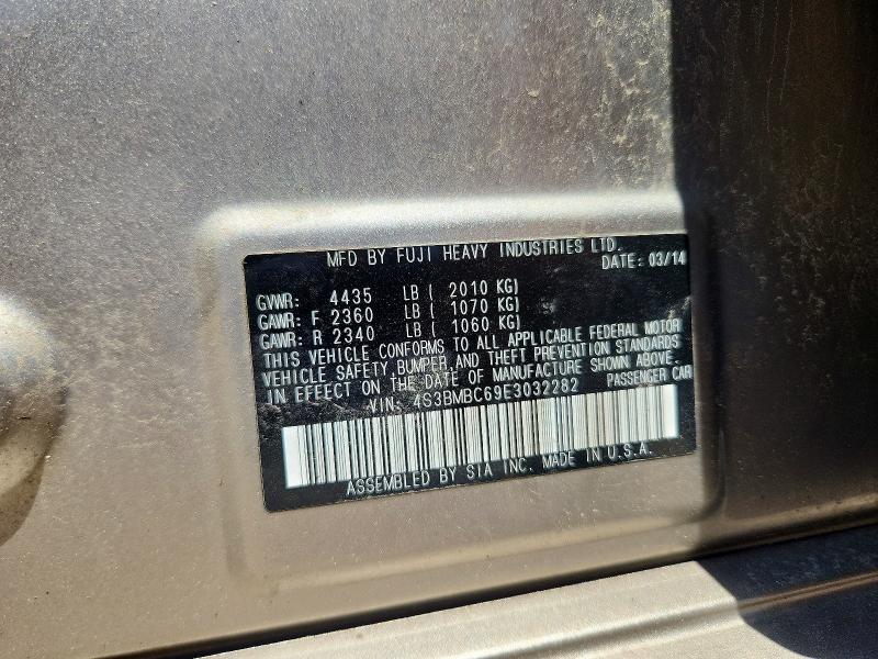 Aukcja sprzedaży 2014 Subaru Legacy, vin: 4S3BMBC69E3032282, numer aukcji: 60469716
