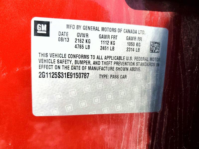 Продаж на аукціоні авто 2014 Chevrolet Impala, vin: 2G1125S31E9150787, номер лоту: 61501176