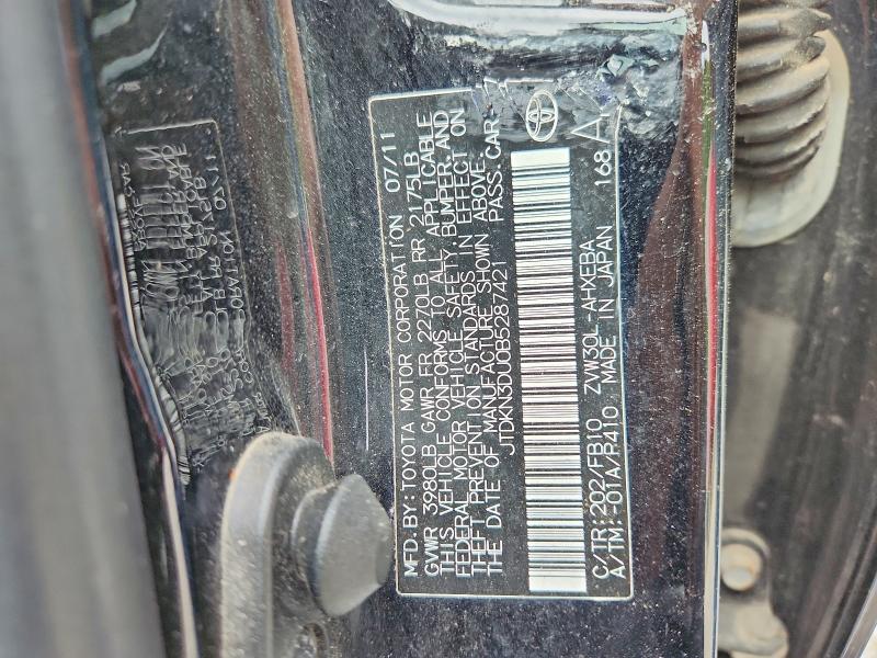 Auction sale of the 2011 Toyota Prius, vin: JTDKN3DU0B5287421, lot number: 61365466