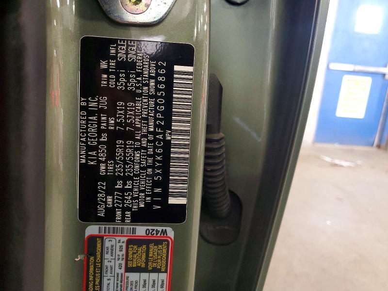 58454946 :رقم المزاد ، 5XYK6CAF2PG056862 vin ، 2023 Kia Sportage مزاد بيع