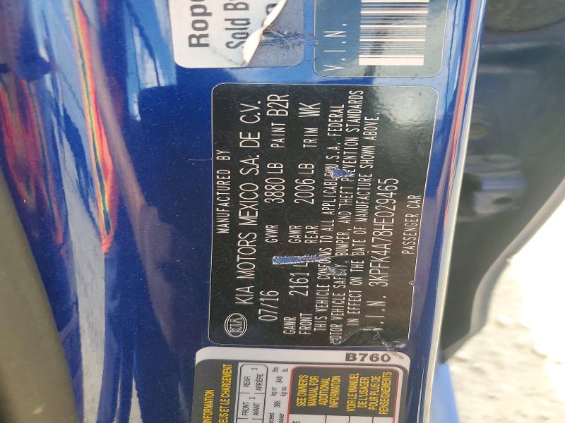 61402696 :رقم المزاد ، 3KPFK4A78HE029465 vin ، 2017 Kia Forte مزاد بيع