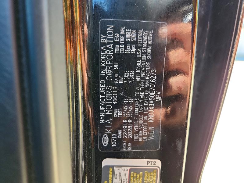 62101646 :رقم المزاد ، KNDJX3A50E7016273 vin ، 2014 Kia Soul مزاد بيع