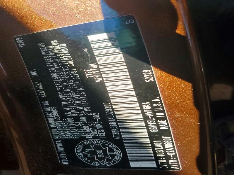 Aukcja sprzedaży 2010 Toyota Venza, vin: 4T3BK3BB1AU029300, numer aukcji: 62292836