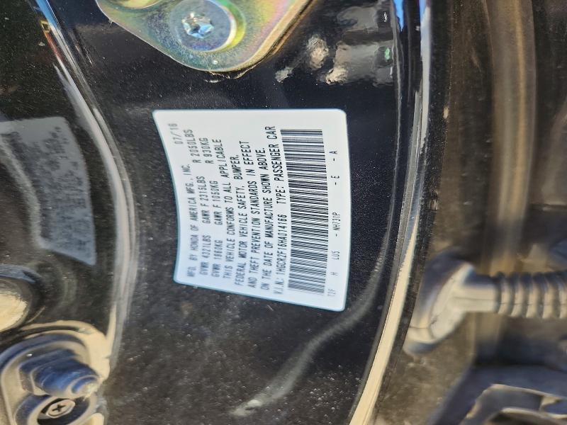 Aukcja sprzedaży 2017 Honda Accord, vin: 1HGCR2F16HA014166, numer aukcji: 61031496