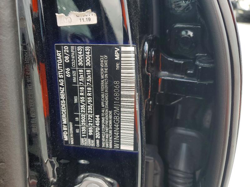 2021 Mercedes-benz Gla მანქანა იყიდება აუქციონზე, vin: W1N4N4GB2MJ168068, აუქციონის ნომერი: 62981476