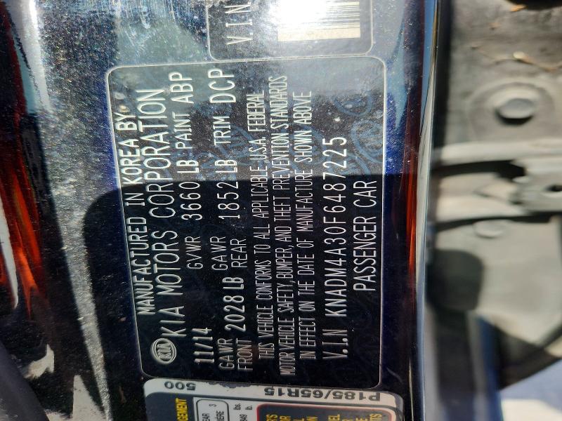 Продажа на аукционе авто 2015 Kia Rio, vin: KNADM4A30F6487225, номер лота: 60639016