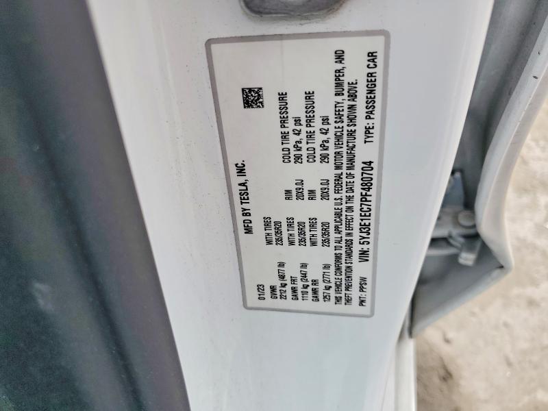 Aukcja sprzedaży 2023 Tesla Model 3, vin: 5YJ3E1EC7PF480704, numer aukcji: 63028226